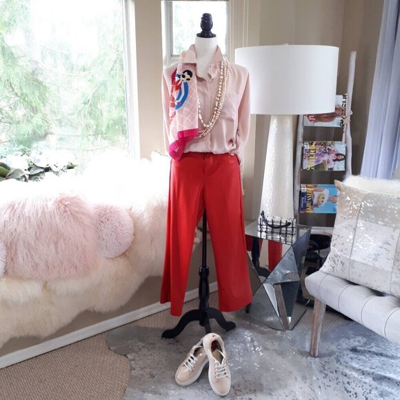 EUC Joe Fresh pink button up blouse, M - Picture 2 of 9